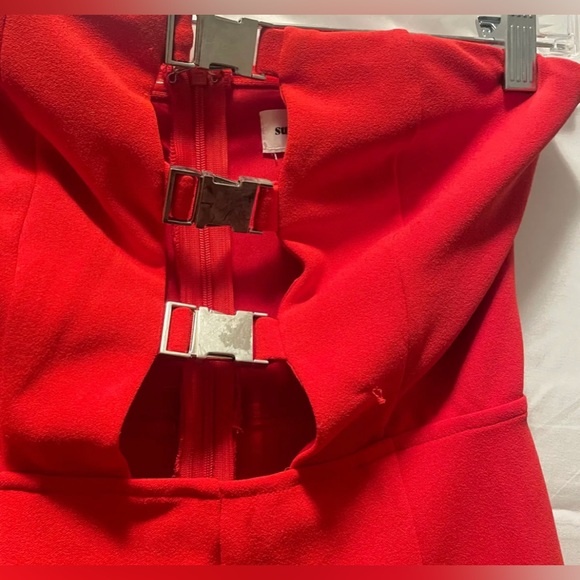 Red superdown romper - Picture 3 of 4